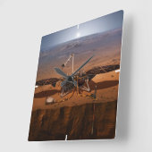 Der Lander der Erkenntnis Quadratische Wanduhr (Winkel)