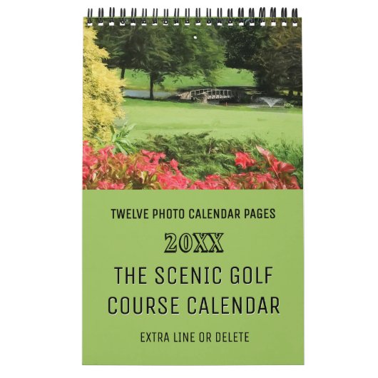 Der Landschaftliche Golfplatz mit einer Seite pro Kalender (Titelbild)