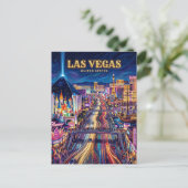 Der Las Vegas Strip Nevada Postkarte (Stehend Vorderseite)