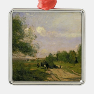 Der Lastwagen, Andenken von Saintry, 1874 Silbernes Ornament