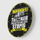 Der Lastwagen spielt nicht dumm Große Wanduhr (Winkel)