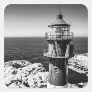 Der Laternen-Raum eines Leuchtturmes   Bømlo Quadratischer Aufkleber