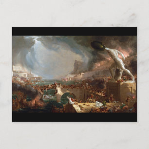 Der Lauf des Imperiums: Zerstörung von Thomas Cole Postkarte
