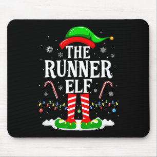 Der Läufer Elf Weihnachten Lustige Läufer Weihnach Mousepad