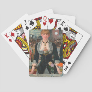 Der launische Pariser Barkeeper Manet Ein Bar bei Spielkarten