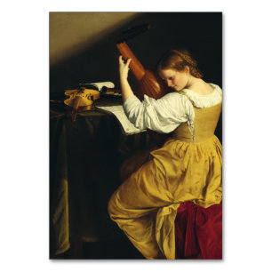 Der Lautenspieler von Orazio Gentileschi Kunst Tischnummer