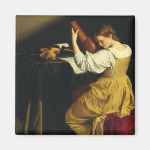 Der Lautenspieler von Orazio Gentileschi Magnet