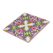 Der Lavendel-Schatz | Vintage-Blumenmedaillon Fliese (Seite)