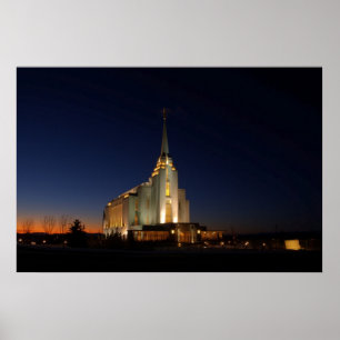 Der LDS-Tempel in Rexburg Poster