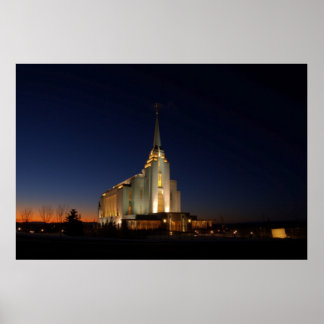 Der LDS-Tempel in Rexburg Poster
