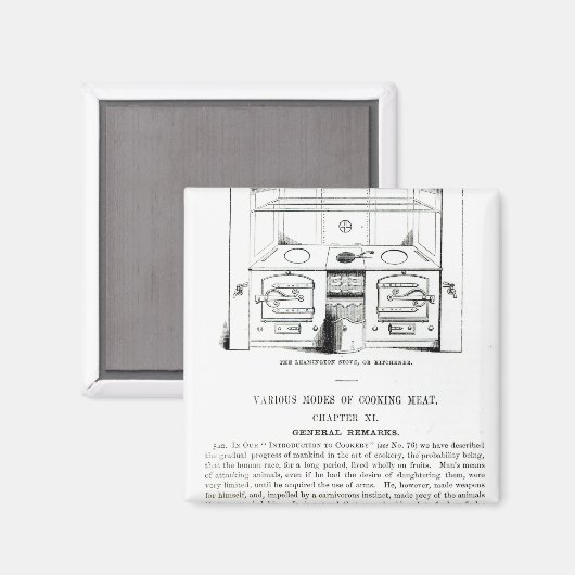 Der Leamington Stove oder Kitchener Magnet (Vorderseite/Rückseite)