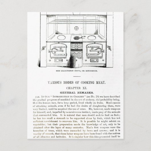 Der Leamington Stove oder Kitchener Postkarte (Vorderseite)