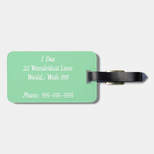 Der Leben-Gepäckanhänger Gepäckanhänger (Rückseite horizontal)