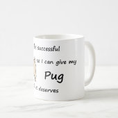 Der Leben-Mops verdient Kaffeetasse (VorderseiteRechts)