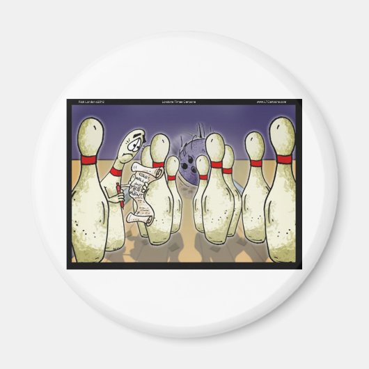 Der lebende Bowling wird Geschenke, T-Shirts, Kart Magnet (Vorne)