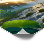 Der lebendige Amazonas-Parrot im üppigen Regenwald Poster (Ecke)