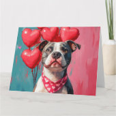 Der lebendige amerikanische Staffordshire Terrier  Karte (Vorderseite)