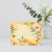 Der lebendige Aster Garden in Sonnenlicht Postkarte (Stehend Vorderseite)