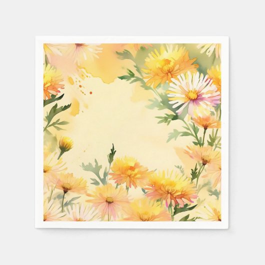 Der lebendige Aster Garden in Sonnenlicht Serviette (Vorderseite)