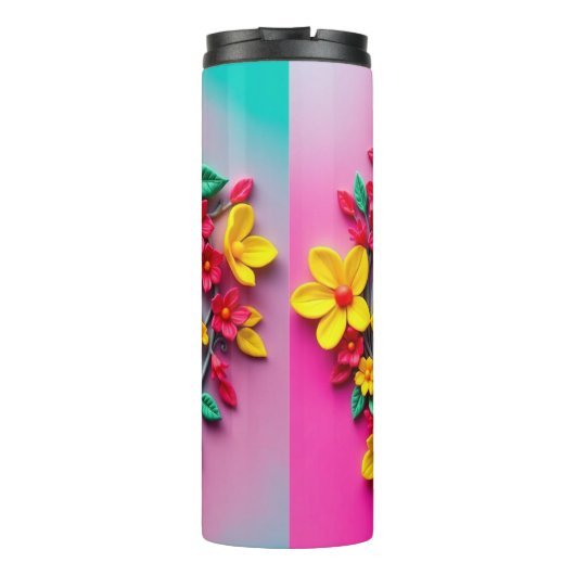 Der lebendige Blumentriumph der Mama Thermosbecher (Rückseite)