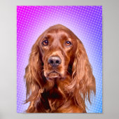Der lebendige irische Setter Pop Art Poster (Vorne)