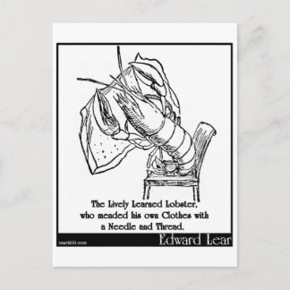 Der lebendige Lobster Postkarte