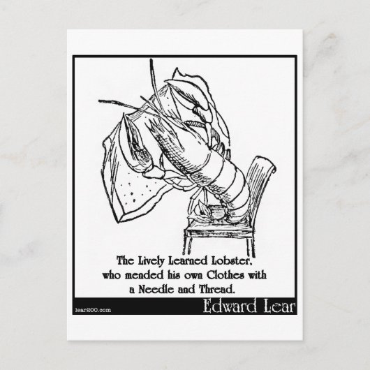 Der lebendige Lobster Postkarte (Vorderseite)