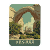 Der lebendige Nationalpark der Retro-Arches Magnet (Vertikal)