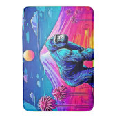 Der lebendige Neon Gorilla in einem surrealen Dsch Badematte (Vorderseite Vertikal)