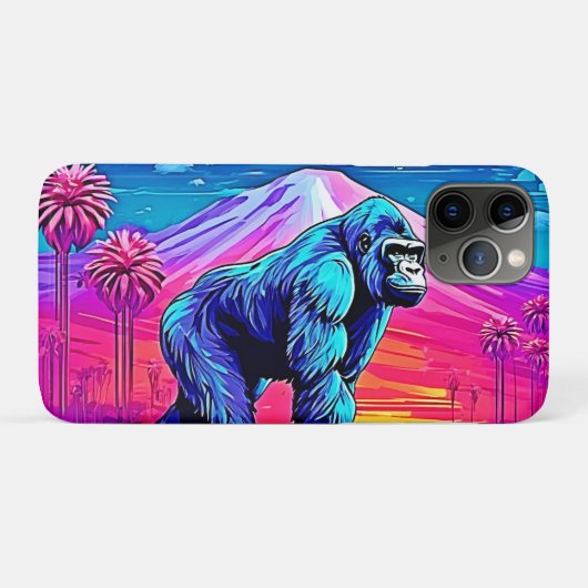 Der lebendige Neon Gorilla in einem surrealen Dsch Case-Mate iPhone Hülle (Rückseite (Horizontal))