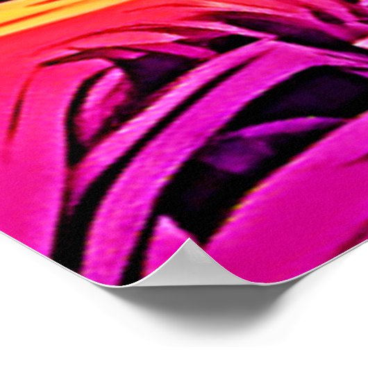 Der lebendige Neon Gorilla in einem surrealen Dsch Poster (Ecke)