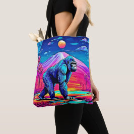 Der lebendige Neon Gorilla in einem surrealen Dsch Tasche