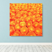Der lebendige Orange Rose Garden Leinwanddruck (Insitu (Holzboden))
