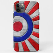 Der lebendige Roundel Sunburst Design Carbon Fibre Case-Mate iPhone Hülle (Rückseite)
