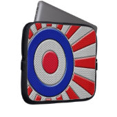 Der lebendige Roundel Sunburst Design Carbon Fibre Laptopschutzhülle (Vorne Rechts)