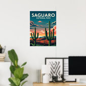 Der lebendige saguaro Nationalpark Poster (Heimbüro)