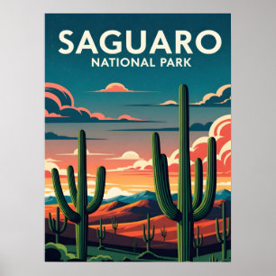 Der lebendige saguaro Nationalpark Poster