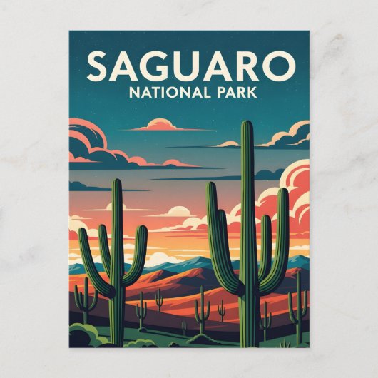 Der lebendige saguaro Nationalpark Postkarte (Vorderseite)