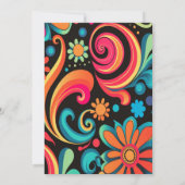 Der lebendige Stil der 70er Jahre Save The Date (Rückseite)