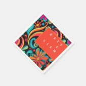 Der lebendige Stil der 70er Jahre Serviette (Ecke)