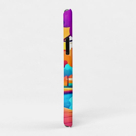 Der lebendige Sunset City Park Case-Mate iPhone Hülle (Hinten/Rechts)