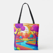 Der lebendige Sunset City Park Tasche (Rückseite)