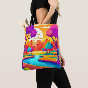 Der lebendige Sunset City Park Tasche