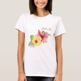 Der lebendige T - Shirt der Blume des tropischen H