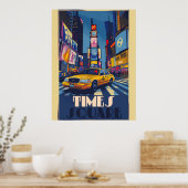 Der lebendige Times Square: NYC Vintag Poster (Küche)