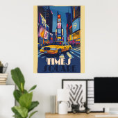 Der lebendige Times Square: NYC Vintag Poster (Heimbüro)