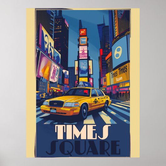 Der lebendige Times Square: NYC Vintag Poster (Vorne)