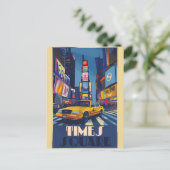 Der lebendige Times Square: NYC Vintag Postkarte (Stehend Vorderseite)