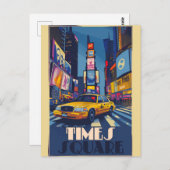 Der lebendige Times Square: NYC Vintag Postkarte (Vorne/Hinten)