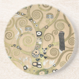 Der Lebensbaum, Gustav Klimt Ölmalerei Getränkeuntersetzer